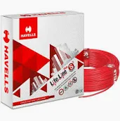 HAVELLS FR PVC Housing Wire, Length: 90 m [0.75 sq. mm, Red]